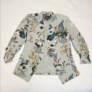 Relaxed multicolor print, blazer/coverup